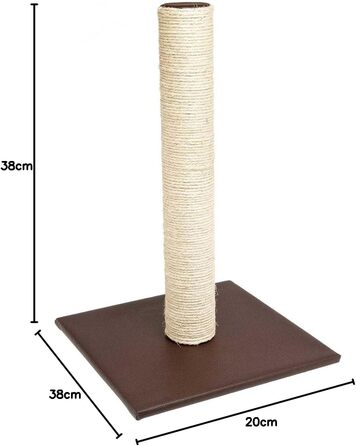 Котяча кігтеточка Karlie Kratzsäule з штучної шкіри, 38x38x59 см, коричнева