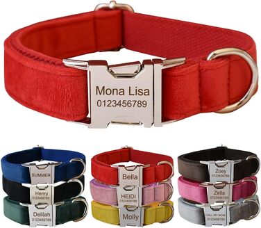 Іменний нашийник для собак з металевою застібкою, індивідуальні адресники для тварин з гравіюванням імені, номера телефону та адреси (Стиль B)