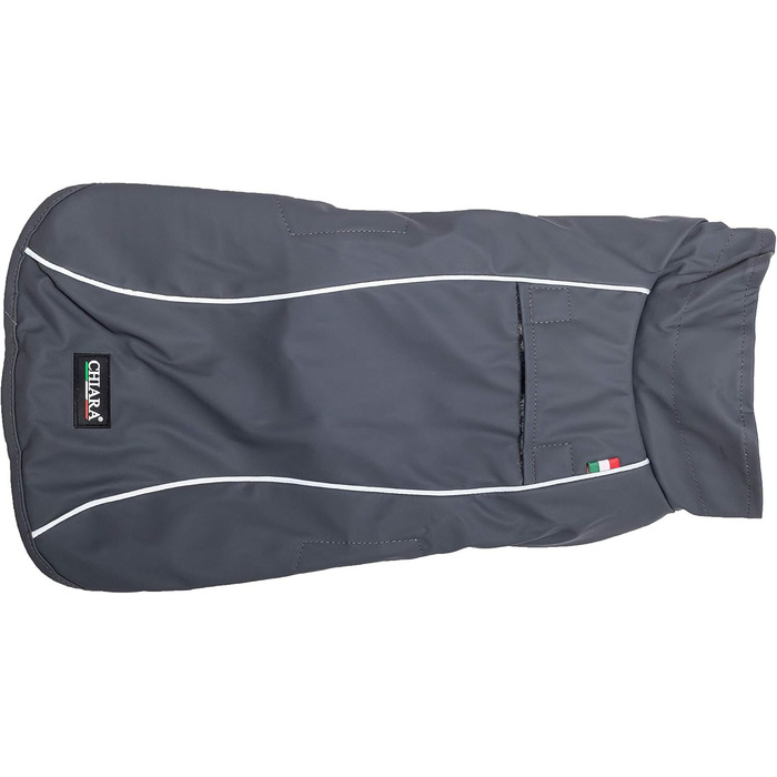 Водонепроникна куртка для собак CHIARA Finn, розмір XL, сірий колір. З флісовою підкладкою, відбиваючими смугами, для будь-якої породи. Машинне прання.