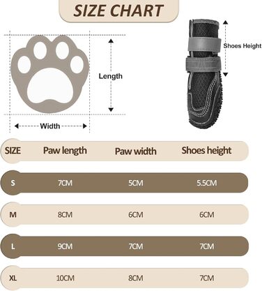 Водонепроникні чоботи для собак з світловідбиваючими ременями, антиковзка гумова підошва, захист лап, для малих, середніх та великих собак (L, B-Чорний-дихаючий)