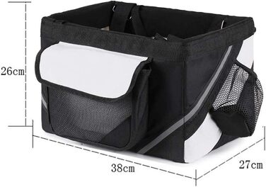 Фahrradtasche Fahrradkorb Für Hunde Katzen: Корзина для велосипеда для собак та котів, чорна