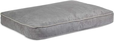 Крісло-ліжко для собак XL | М'яке ліжко з memory foam | Для великих собак | Легко миється | Еко-замша | Розмір 75 x 100 см | Темно-сірий колір