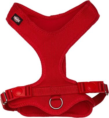Комфортна м'яка шлейка для собак TRIXIE, розмір S-M, обхват грудей 35–60 см, червона, з регульованим ременем і м'якою підкладкою, для бігу та прогулянок, для малих порід