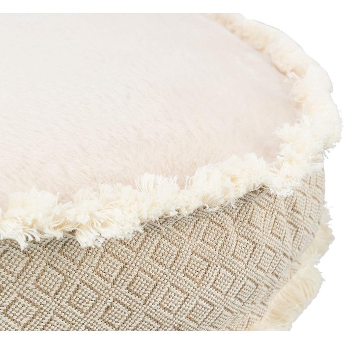 Ліжко для собак та котів TRIXIE Kuscheliges Boho, овальне, 100x85 см, бежеве - знімний, пральний чохол