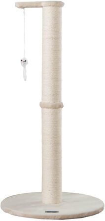 Дім Делюкс - Дряпка для котів NEVA, бежева, 101 x 49 x 49 см, поліестер, сизаль, MDF