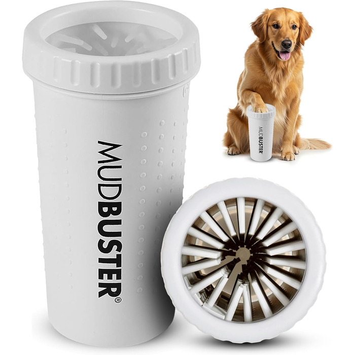 Dexas MudBuster: портативний очищувач лап для собак, розмір M, білий