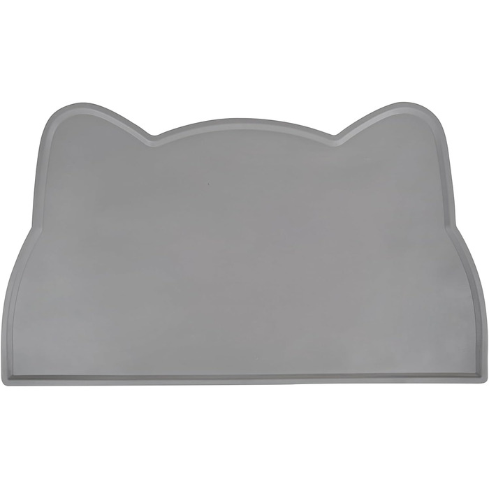 Килимок для котячого корму, силіконовий, неслизький, водонепроникний, сірий (темно-сірий)