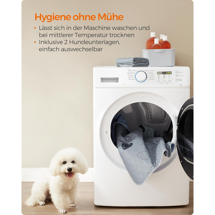 Підстилка для собак Feandrea, 2 шт., XXXL (183x183 см), сіра, витривала, з високою поглинаючою здатністю, нековзна, для дому