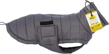 Зимовий теплий пуховик для собак, сірий, XS - водонепроникний, стильний, для маленьких собак