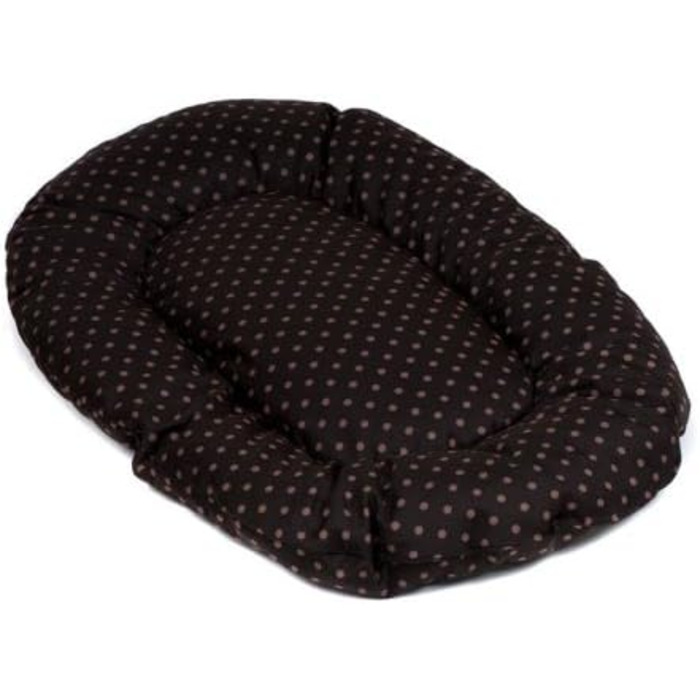 Подушка для собак Adena овальна, 80 x 49 см, принти крапки, коричнева