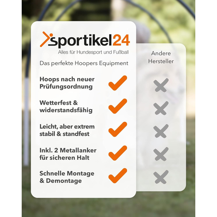 SPORTIKEL24 Superhund Hoopers Hoop – іграшка для аджиліті собак, кільця для хоперс, пластик, блакитна основа з кольоровими арками, VDH-сертифікована, гнучка, стійка до погодних умов (блакитний/жовтий)