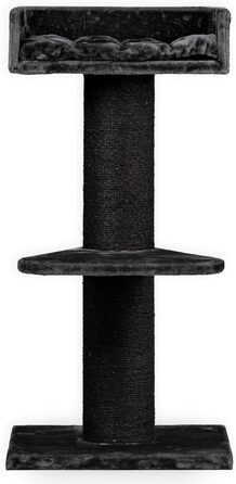 Дряпка для великих котів RHRQuality Maine Coon Lounge Blackline, темно-сіра, з товстими 20 см стовпами з сизалю