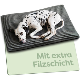 Самогріюча ковдра для собак – 90x60 см – велика, м'яка, з антиковзаючою основою, сірого кольору