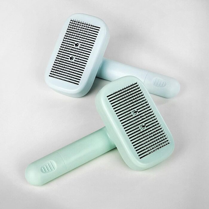 Професійна щітка для тварин Pet Ion Brush з подвійним іонним генератором: самоочисна щітка для собак та котів, м'яке розплутування шерсті та підшерстка, для короткої та довгої шерсті (зелена)