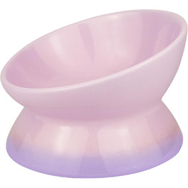 Підвищений годівниця для котів та собак Busnos, керамічний, жовтий, 15.5x15.5x11 см