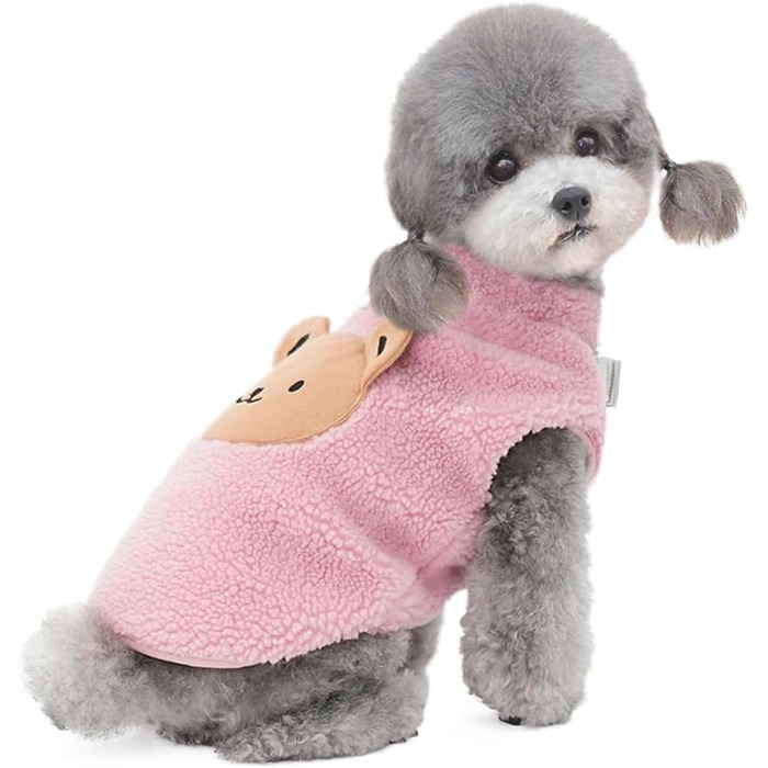 Теплий зимовий пуловер для собак маленьких порід (до 2.5 кг), зелений/рожевий (XL)