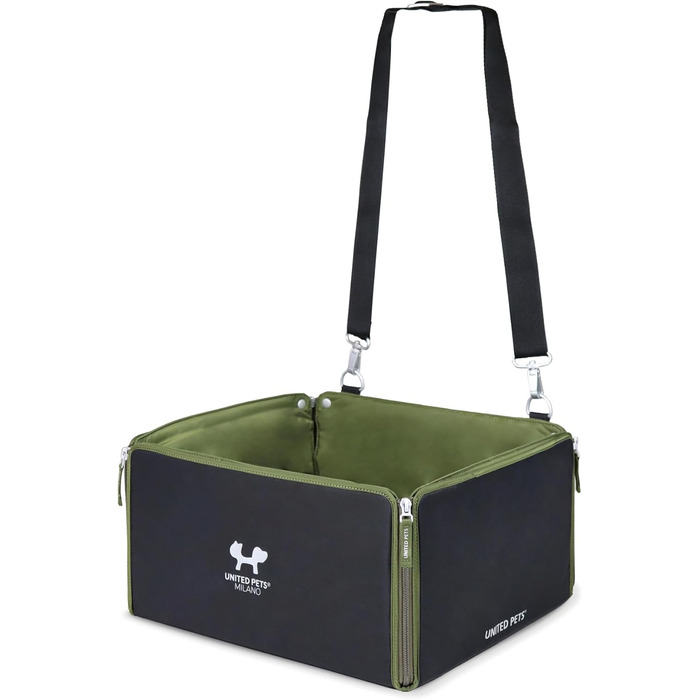 Транспортна переноска для собак UNITED PETS | Знімне миття інтер'єр | 100% R-Pet | Чорний, Рожевий | Складана | Сумісна з усіма авто | Переноска для тварин | Подорож | Розмір універсальний
