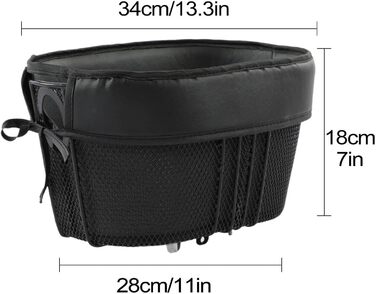 Водонепроникний кошик для тварин на велосипед, кошик для собак на кермо | Складаний, знімний кошик для тварин, велосипедний кошик для собак з установкою