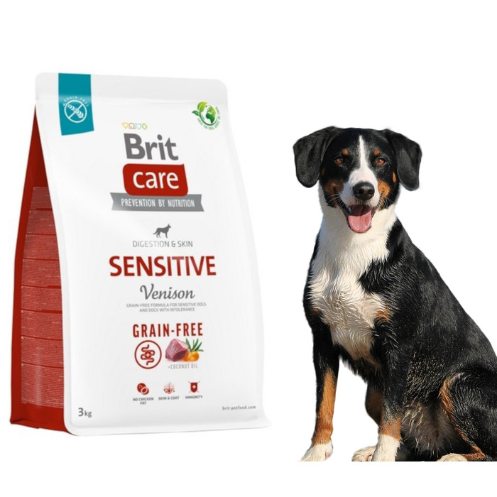 Корм для собак Brit Care Grain-Free Sensitive з олениною Karma, 3 кг