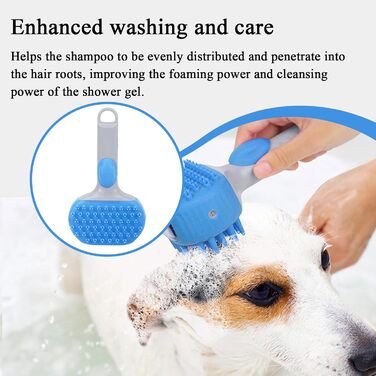 Парфумерна щітка для котів - щітка для домашніх тварин з парою, двосторонній захист від ковтунів, масажна щітка, м'яке очищення для коротко- та довгошерстих тварин, блакитна