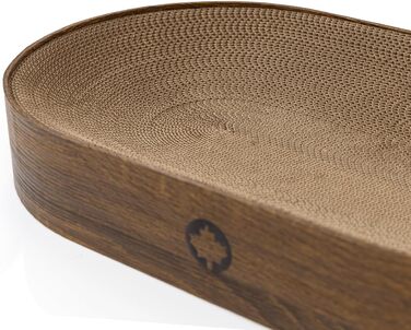 Килимок для кота з гофрокартону Apollo від CanadianCat Company, овальний, горіховий колір, 63 x 35 x 10 см