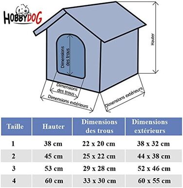Будиночок для собак і котів HobbyDog XL чорний із лапками, знімний дах, для середніх порід, для дому, 60x55x60 см