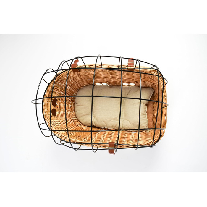 Плетенний кошик для велосипеда на багажник для собак та котів, кріплення на багажник