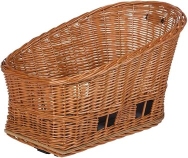 Кошик для велосипеда Basil Pasja – задній, MIK-система, плетіння з лози, з подушкою та адаптерною пластиною, 30 літрів, натуральний колір