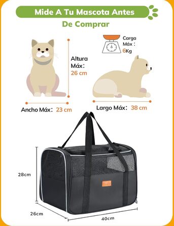 Транспортна переноска для котів та цуценят Morpilot до 5 кг, сіра, 40L, для ветеринара та подорожей