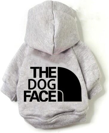 Світшот для собак Outdoor з принтом морди - теплий пуловер для маленьких та середніх собак (Чихуахуа, Бульдог) - розмір 4, XXL