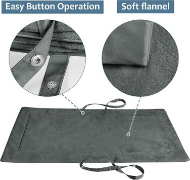 Водонепроникний килимок для котів та собак Kritter Planet, складаний, миючий, для подорожей та відпочинку на природі, з ручками, 127 x 70 см