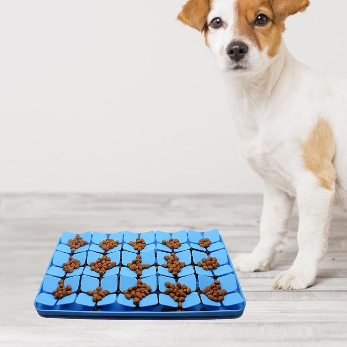 Килимок для собак Katzenschlamm з силікону з присосками, лінза для собак, зменшує нудьгу, для ласощів та корму, фіолетовий (синій)