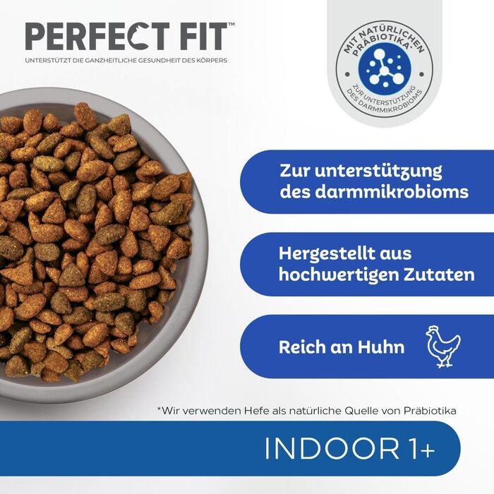 Сухий корм для дорослих котів Perfect Fit Indoor 1+, курка, 7 кг