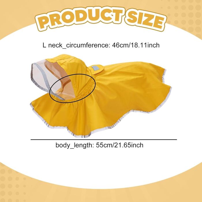 Дощовик для собак: легкий, з світловідбиваючими смугами, для собак середніх та маленьких порід, цуценят