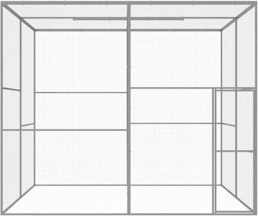 Клітка для котів vidaXL 3x3x2,5 м з оцинкованої сталі