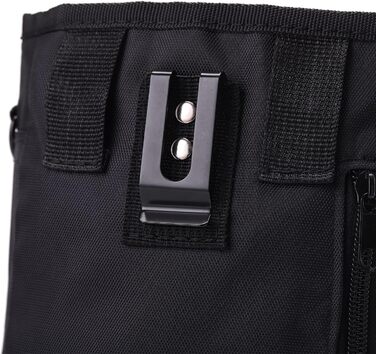 Універсальна сумка для ласощів для собак, знімна, велика місткість, сумка для тренувань, з ремінним кріпленням та регульованим плечовим ременем, 3 способи носіння (чорний)