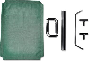 Крісло-ліжко для собак Amazon Basics, зелене, розмір L (110 x 65 x 19 см), підвищене, комфортне