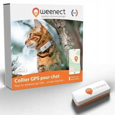 GPS-локалізатор для котів Weenect XS, білий