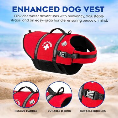 Рятувальний жилет для собак Fido Pet Products, XS, червоний