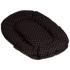 Подушка для собак Adena овальна, 60 x 35 см, принти крапки, коричнева