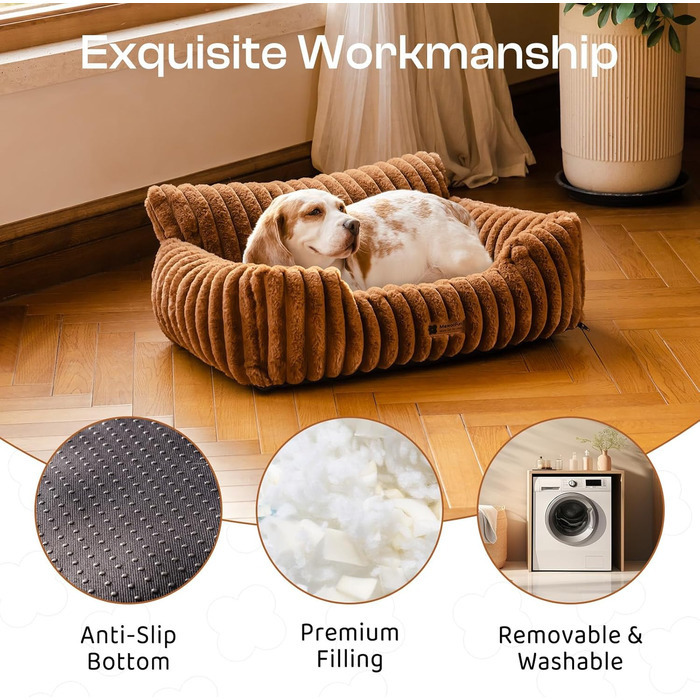 М'яке ліжко для собак та котів MEWOOFUN - зручне та затишне, з пухнастим покриттям