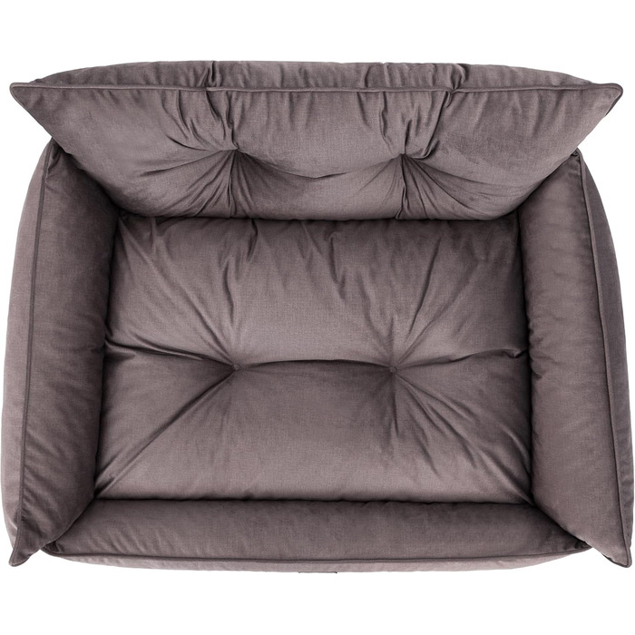 Собаче ліжко DOGGY XL 82x63 см, коричневе, м'яке ортопедичне ліжко-матрац для собак, лежак для домашніх тварин, диван, прошите, Fancy