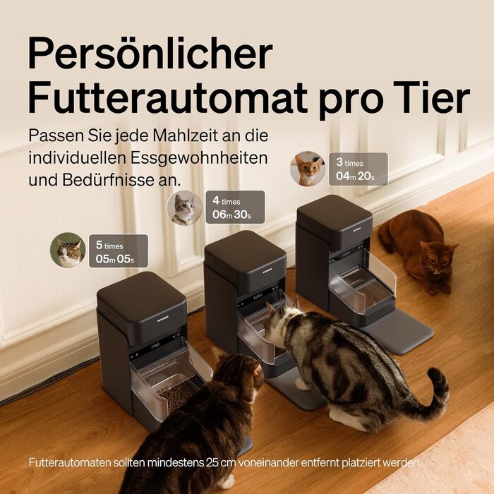 Автоматична годівничка для котів PETLIBRO з RFID-сенсором та Wi-Fi, розумний годувальник з керуванням через додаток, 3 л, чорний