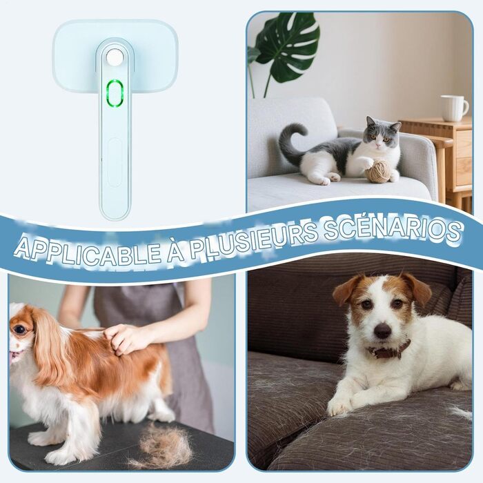 Самоочищувана щітка для собак та котів - інструмент для грумінгу, масажу та розплутування шерсті | для довгої та короткої шерсті