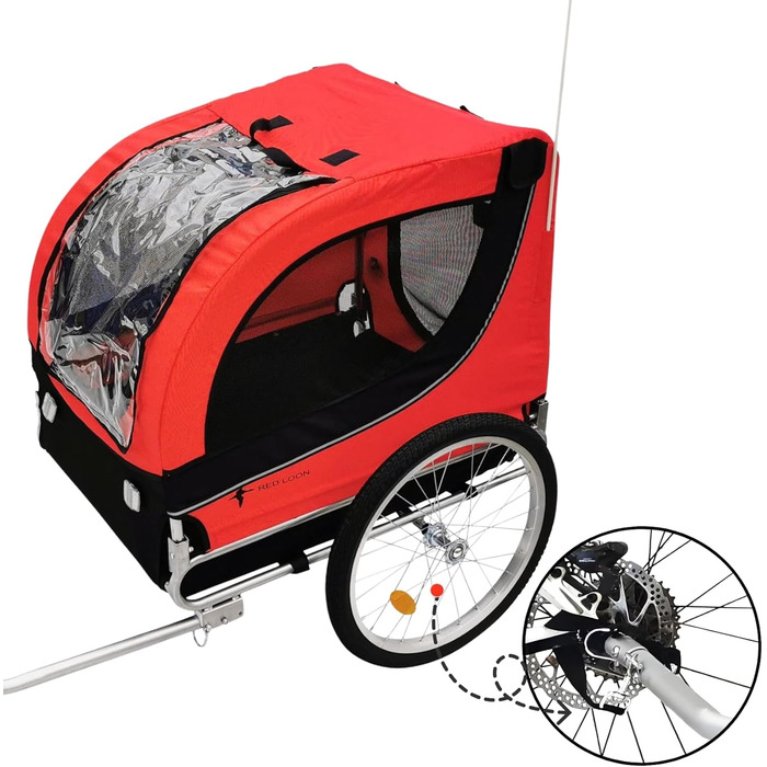 Фаркоп-перетяжка для собак на велосипед - перетяжка для собак на велосипед, червоний, до 40 кг