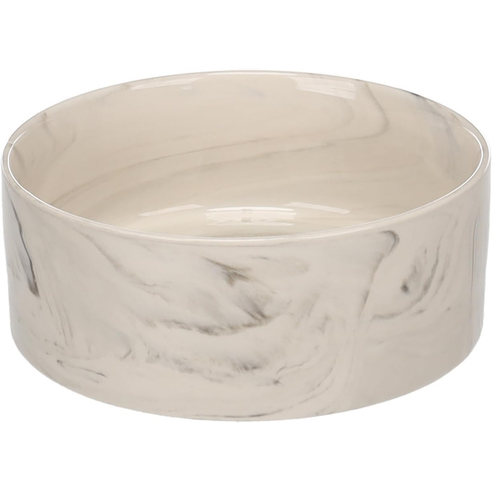 Миска для собак Керамічна кругла 1,2л, стійка до миття в посудомийній машині, для великих собак, Flamingo Dog Bowl Baron (Сірий, 450 мл)