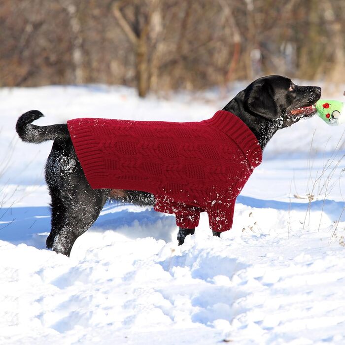 Пуловер для собак ASENKU XXL, теплий пуловер для великих собак, дівчаток та хлопчиків, для Пітбуля, Лабрадора, червоний, універсальний (Getaway Solids)
