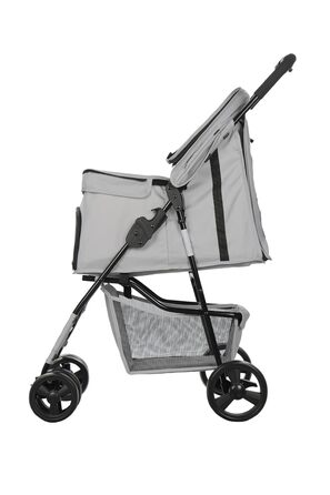 Візок для собак Сенна сірий, зручний для прогулянок
