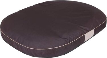Кругла лежанка для собак Oval - міцна, водонепроникна, з м'яким наповнювачем, 87x68x15 см, коричнева