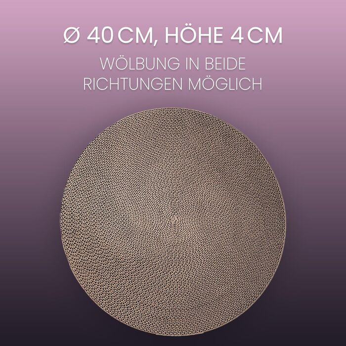 Кігтеточка для котів Petaureus Zylinder з вставкою | Стильна та екологічна | Ø 40 см | Крізь-картон з змінним вкладишем